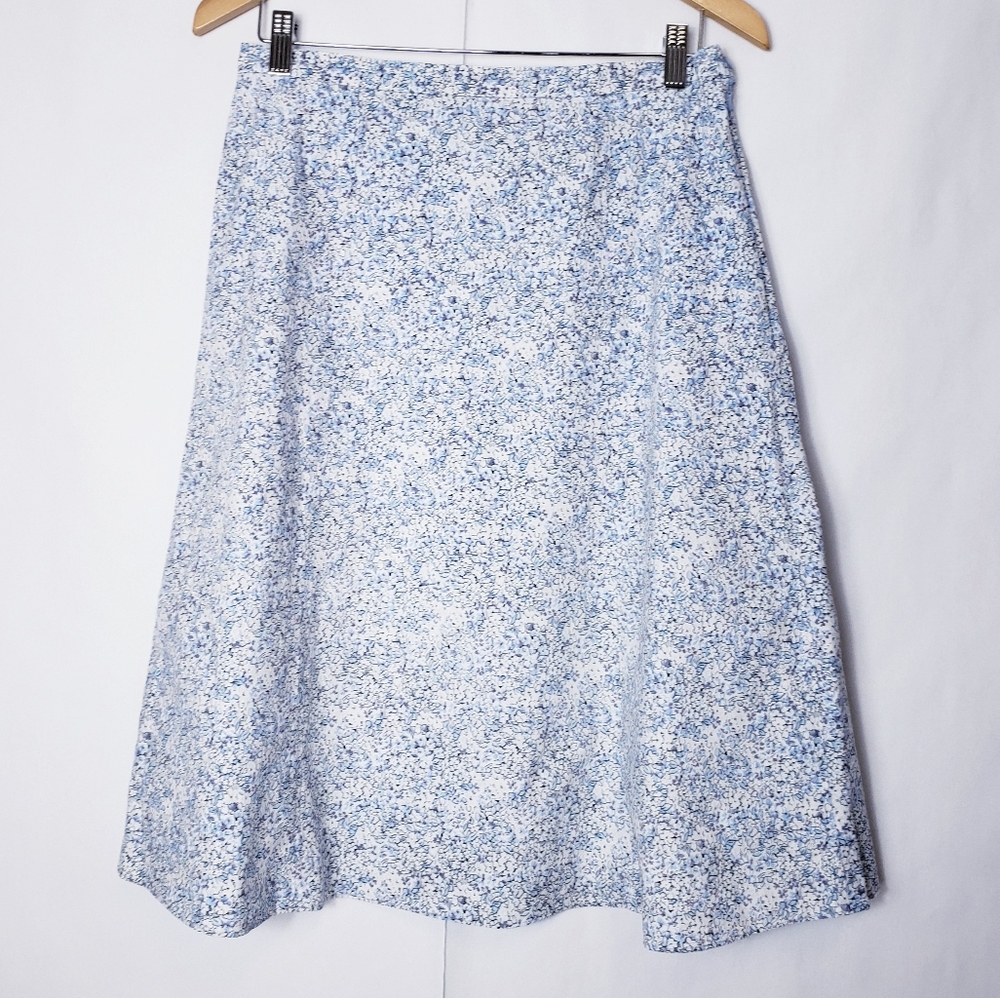 346 Brooks Brothers Stretch Floral A-Line Skirt